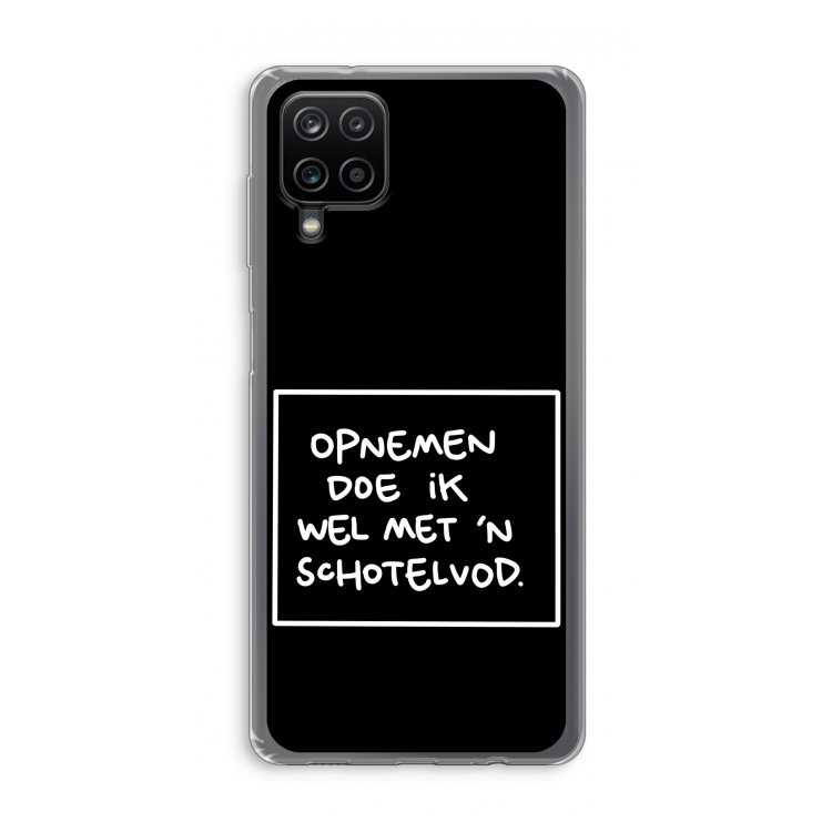 Schotelvod: Samsung Galaxy A12 Transparant Hoesje