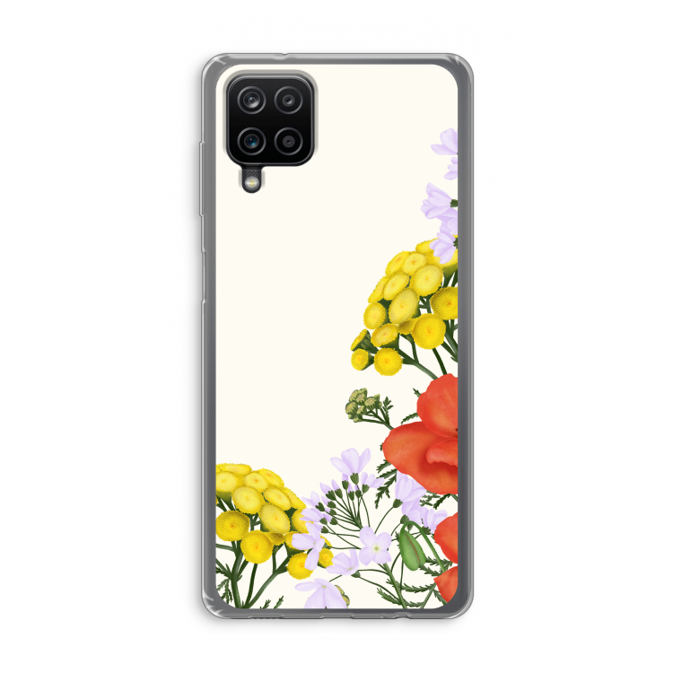 Wilde bloemen: Samsung Galaxy A12 Transparant Hoesje
