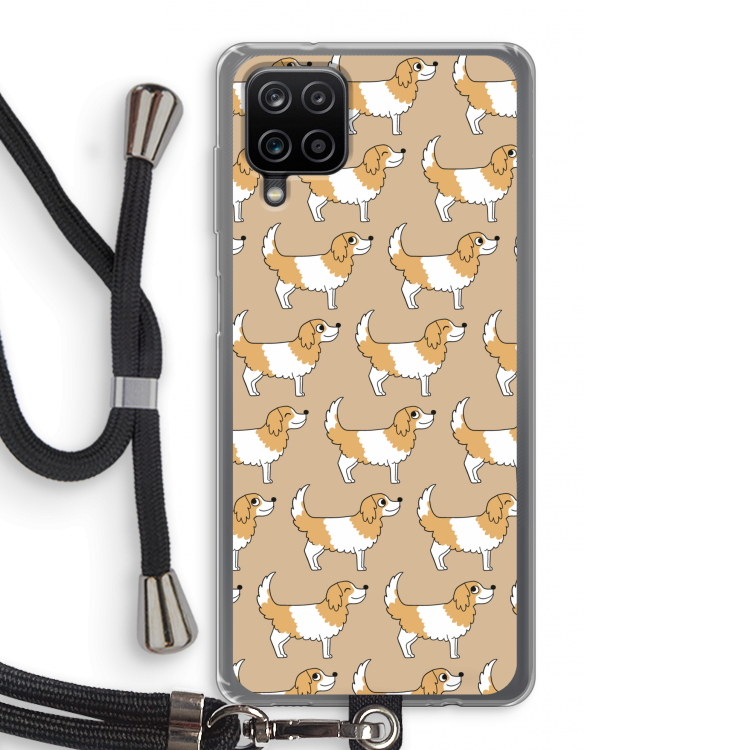 Doggy: Samsung Galaxy A12 Transparant Hoesje met koord