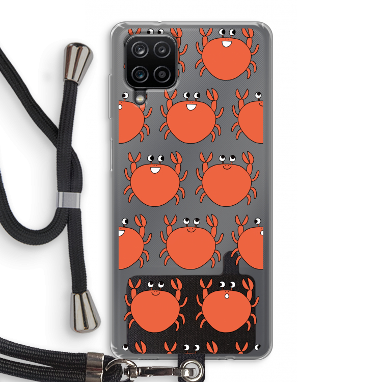 Krab: Samsung Galaxy A12 Transparant Hoesje met koord