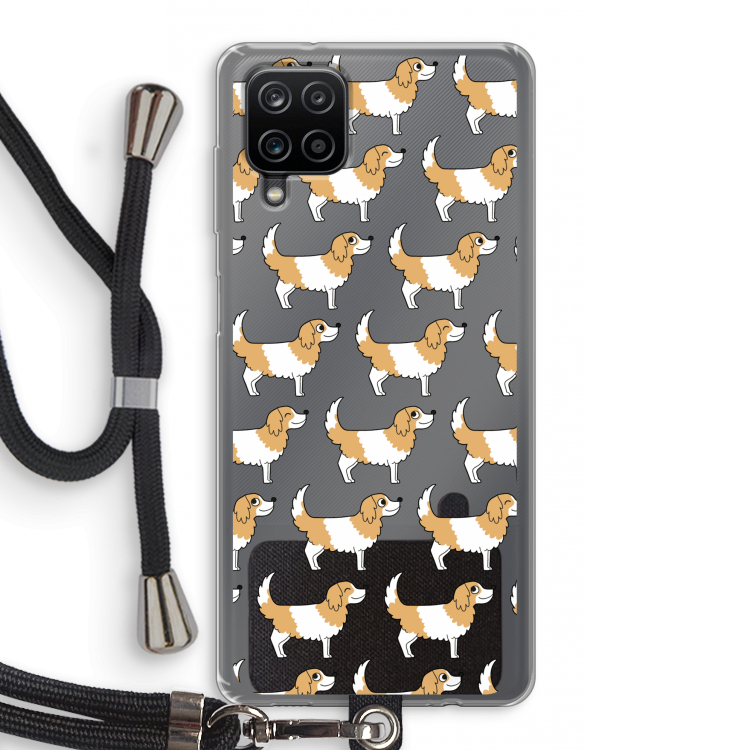 Doggy: Samsung Galaxy A12 Transparant Hoesje met koord