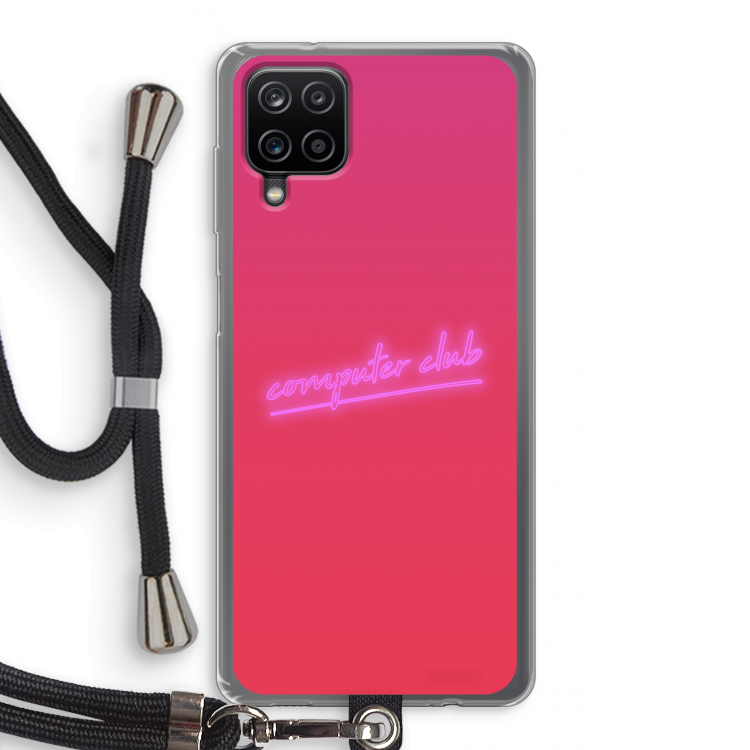 Vice Glow: Samsung Galaxy A12 Transparant Hoesje met koord