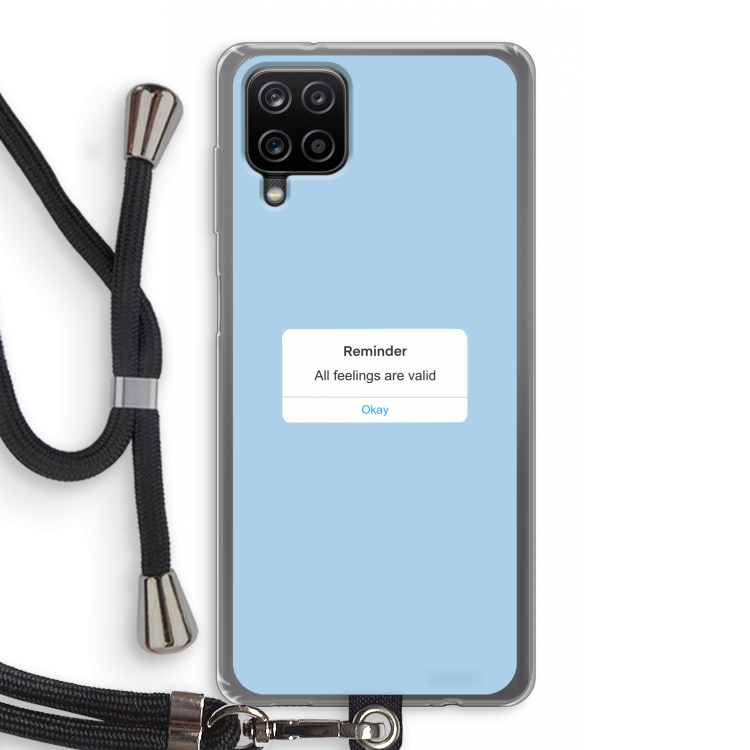 Reminder: Samsung Galaxy A12 Transparant Hoesje met koord