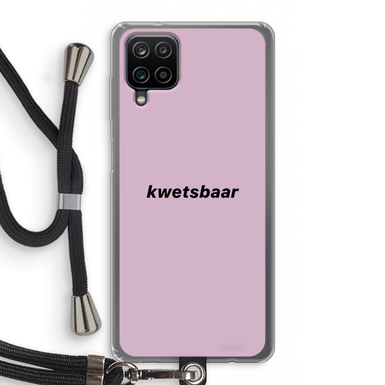 kwetsbaar: Samsung Galaxy A12 Transparant Hoesje met koord