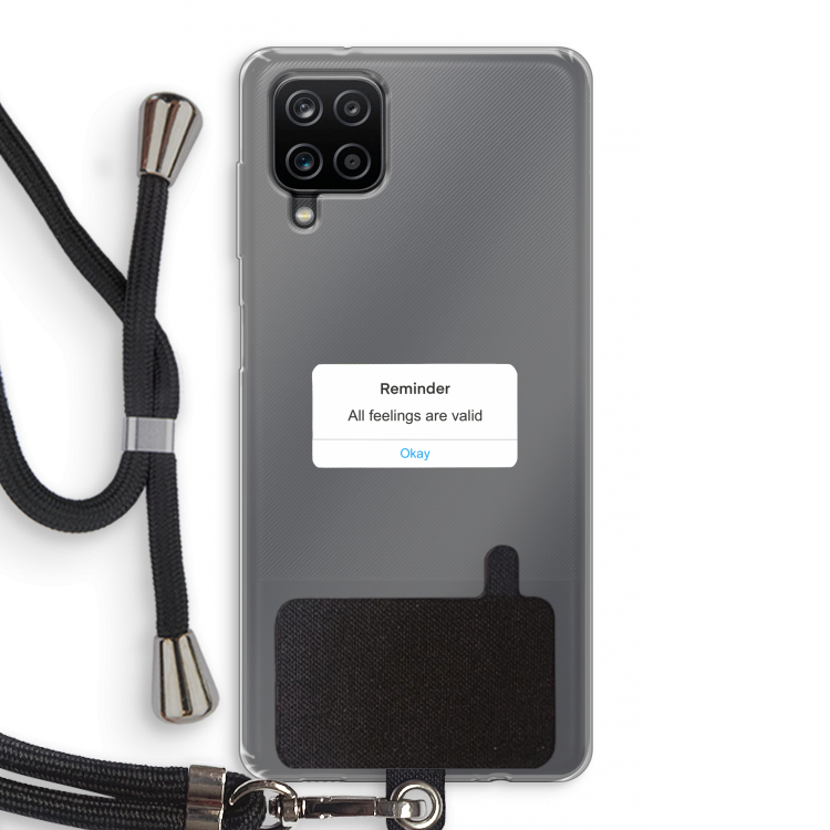 Reminder: Samsung Galaxy A12 Transparant Hoesje met koord