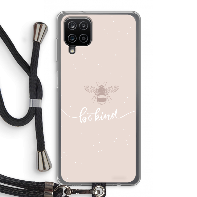 Be(e) kind: Samsung Galaxy A12 Transparant Hoesje met koord