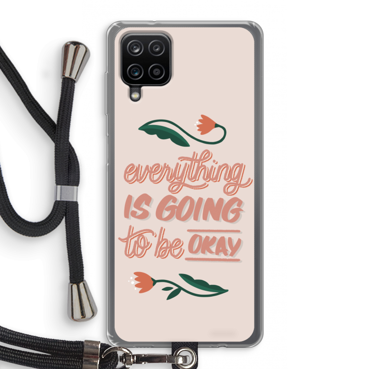 Optimistic flower girl: Samsung Galaxy A12 Transparant Hoesje met koord