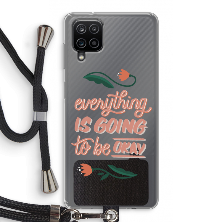 Optimistic flower girl: Samsung Galaxy A12 Transparant Hoesje met koord