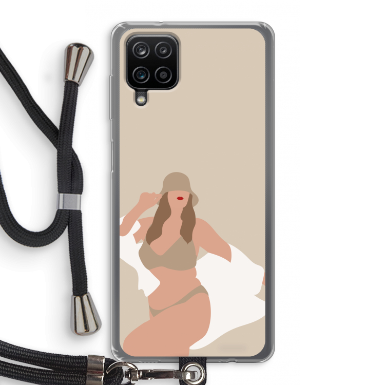 One of a kind: Samsung Galaxy A12 Transparant Hoesje met koord
