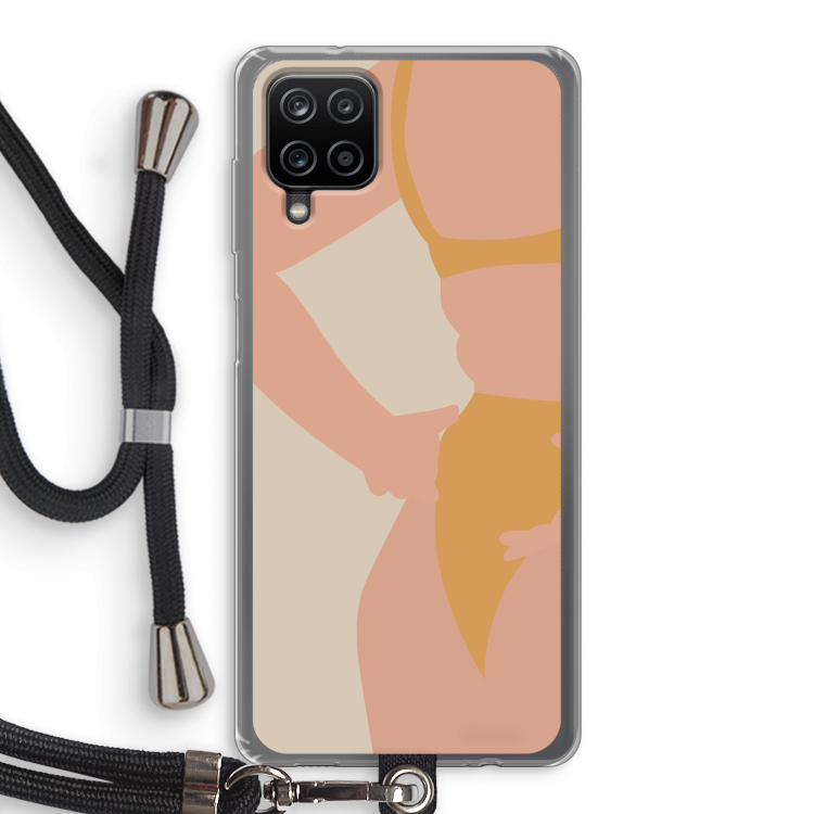 Bikini body: Samsung Galaxy A12 Transparant Hoesje met koord
