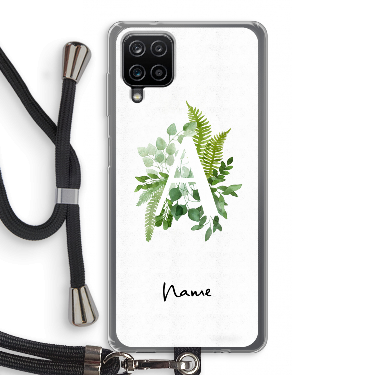 Green Brush: Samsung Galaxy A12 Transparant Hoesje met koord