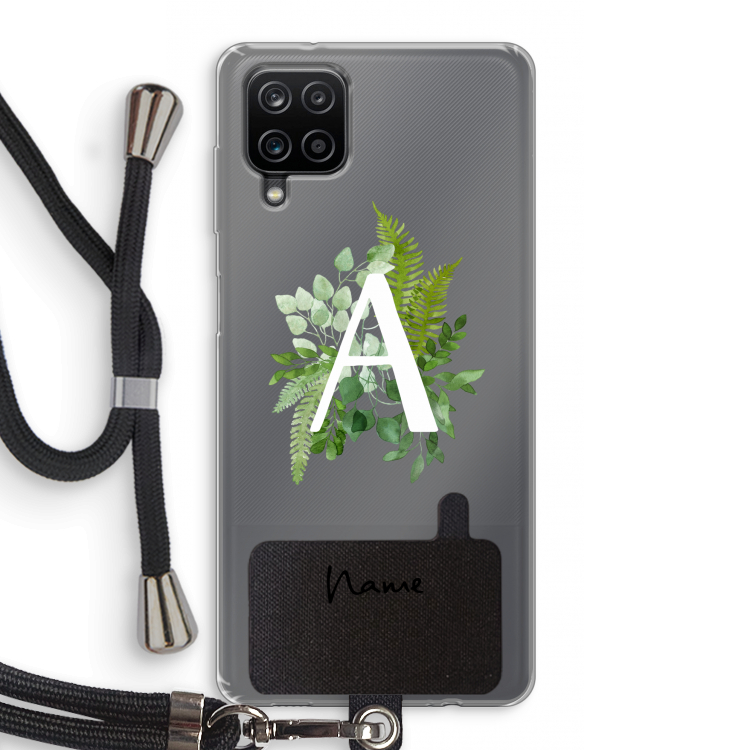 Green Brush: Samsung Galaxy A12 Transparant Hoesje met koord