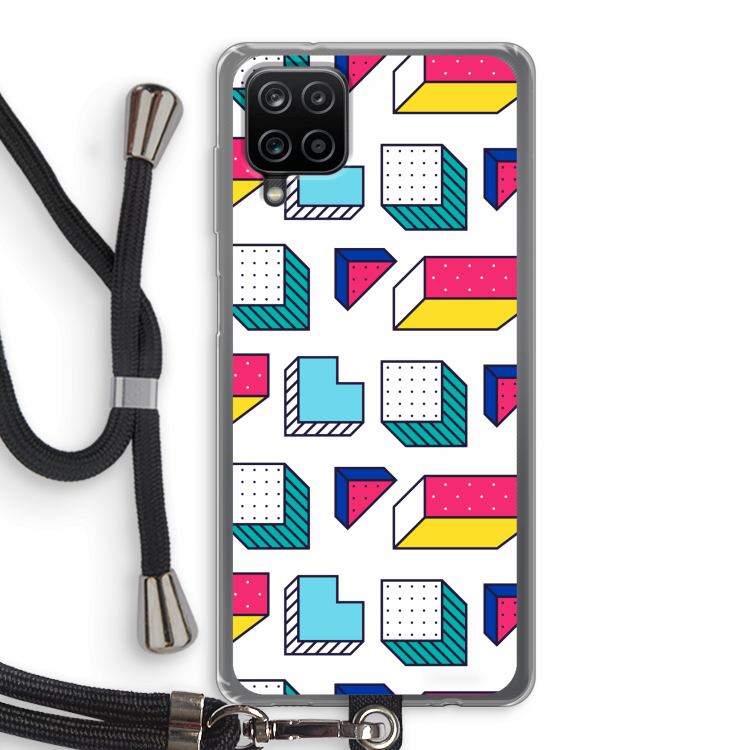 8-bit N°7: Samsung Galaxy A12 Transparant Hoesje met koord