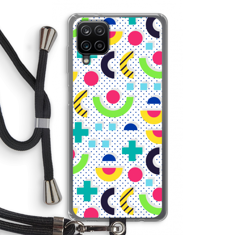 8-bit N°1: Samsung Galaxy A12 Transparant Hoesje met koord