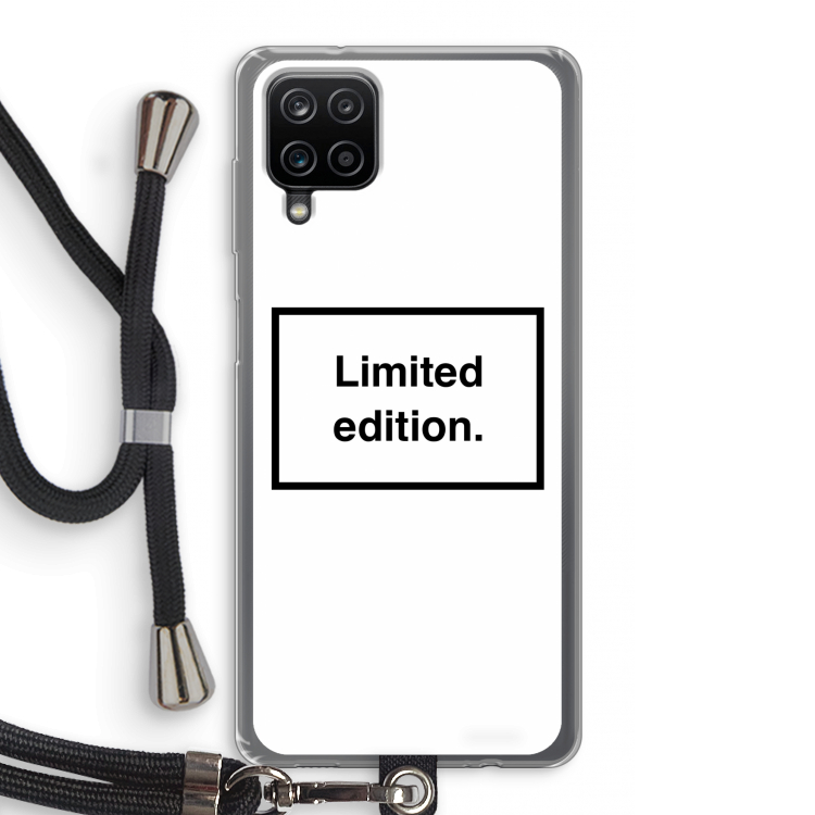 Limited edition: Samsung Galaxy A12 Transparant Hoesje met koord