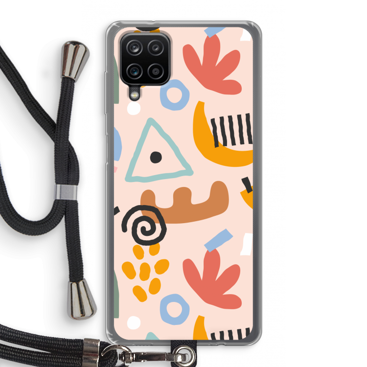 Abstract: Samsung Galaxy A12 Transparant Hoesje met koord