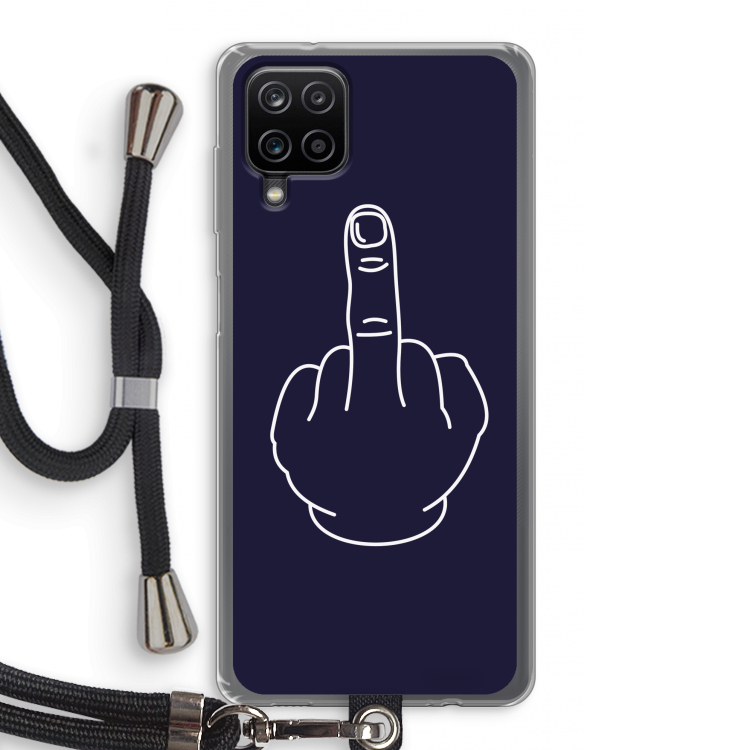 F**k U: Samsung Galaxy A12 Transparant Hoesje met koord