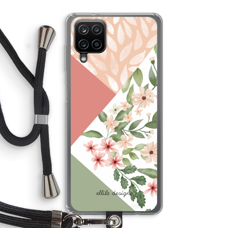 Sweet heaven geometrics: Samsung Galaxy A12 Transparant Hoesje met koord