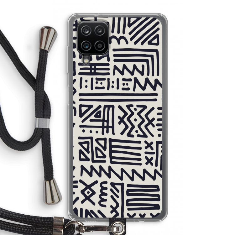 Marrakech print: Samsung Galaxy A12 Transparant Hoesje met koord