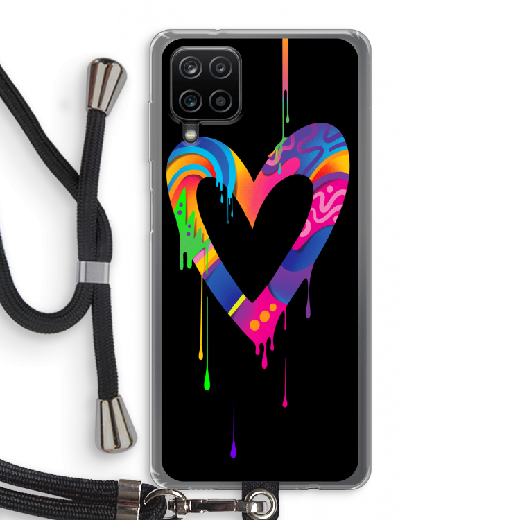 Melts My Heart: Samsung Galaxy A12 Transparant Hoesje met koord