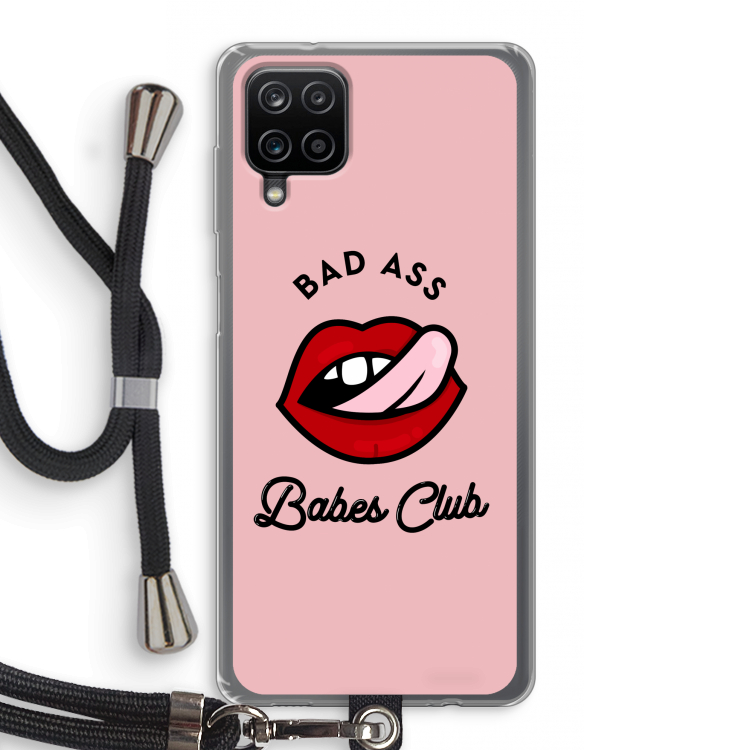 Badass Babes Club: Samsung Galaxy A12 Transparant Hoesje met koord
