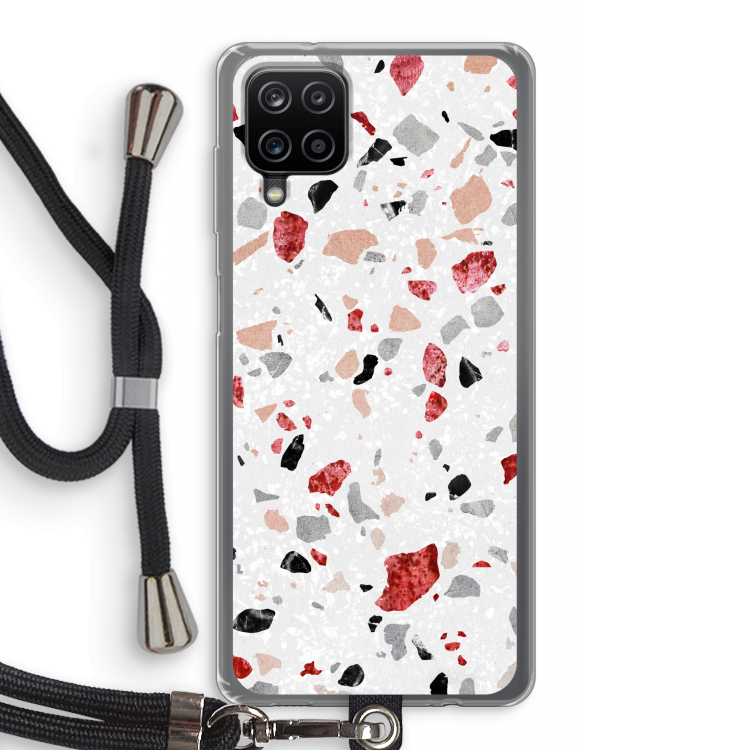Terrazzo N°12: Samsung Galaxy A12 Transparant Hoesje met koord