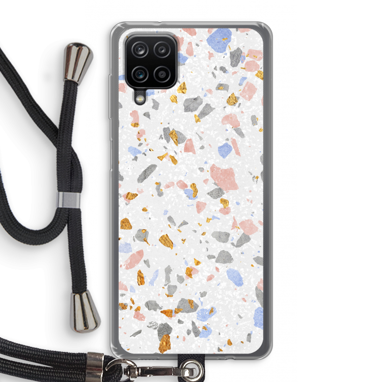 Terrazzo N°8: Samsung Galaxy A12 Transparant Hoesje met koord