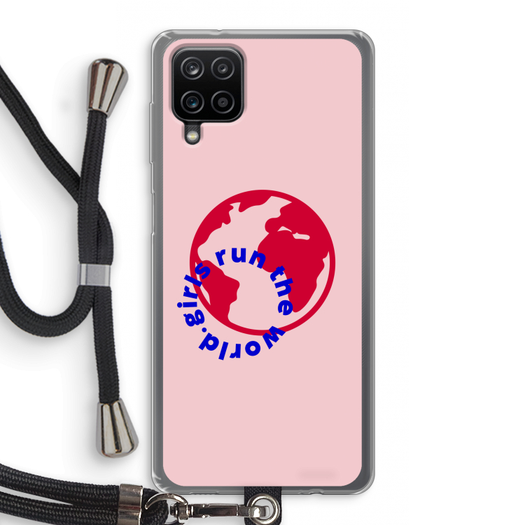 Run The World: Samsung Galaxy A12 Transparant Hoesje met koord