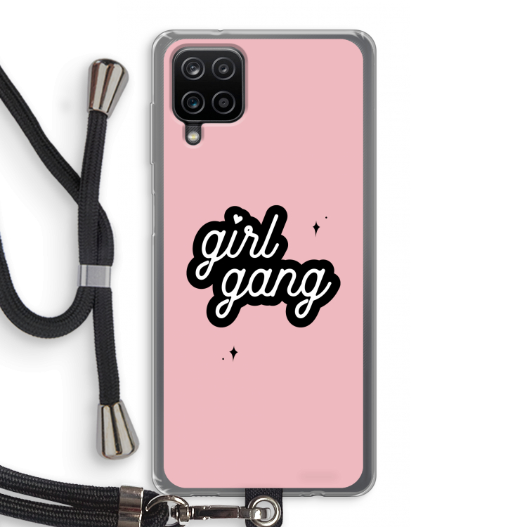 Girl Gang: Samsung Galaxy A12 Transparant Hoesje met koord