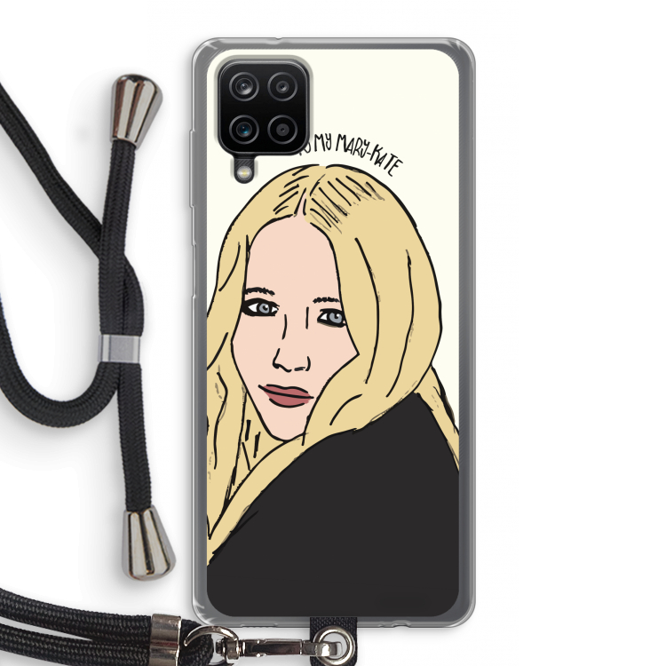 Mary Kate: Samsung Galaxy A12 Transparant Hoesje met koord