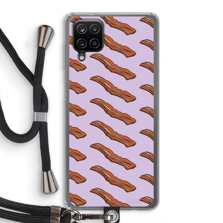Bacon to my eggs #2: Samsung Galaxy A12 Transparant Hoesje met koord