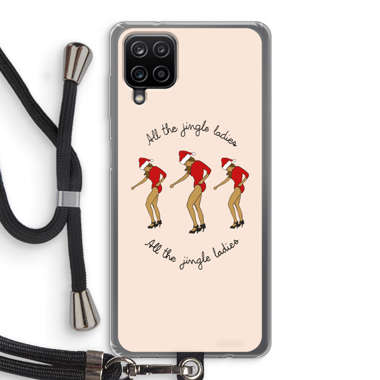 Jingle Ladies: Samsung Galaxy A12 Transparant Hoesje met koord