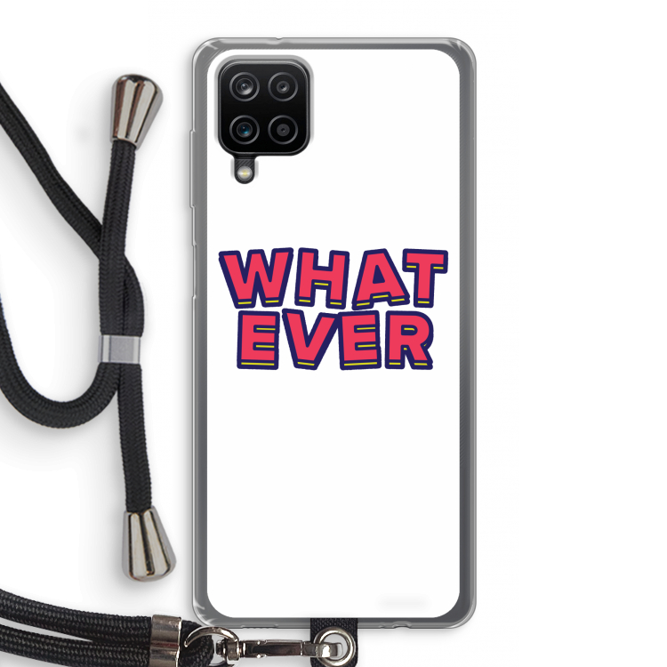 Whatever: Samsung Galaxy A12 Transparant Hoesje met koord