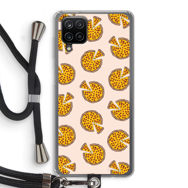 You Had Me At Pizza: Samsung Galaxy A12 Transparant Hoesje met koord