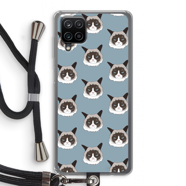 It's a Purrr Case: Samsung Galaxy A12 Transparant Hoesje met koord