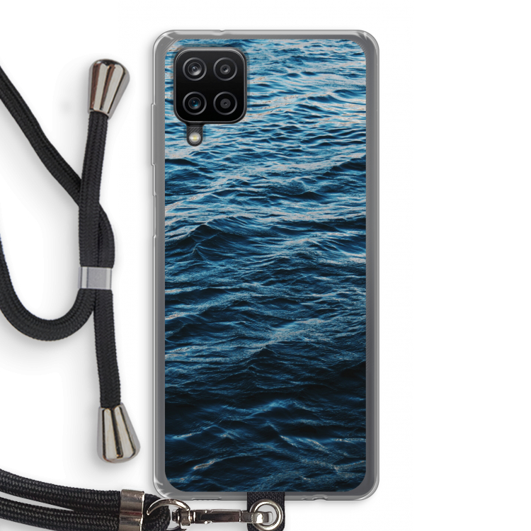 Oceaan: Samsung Galaxy A12 Transparant Hoesje met koord