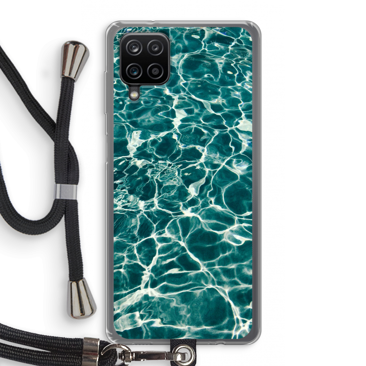 Weerkaatsing water: Samsung Galaxy A12 Transparant Hoesje met koord