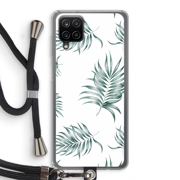 Simple leaves: Samsung Galaxy A12 Transparant Hoesje met koord