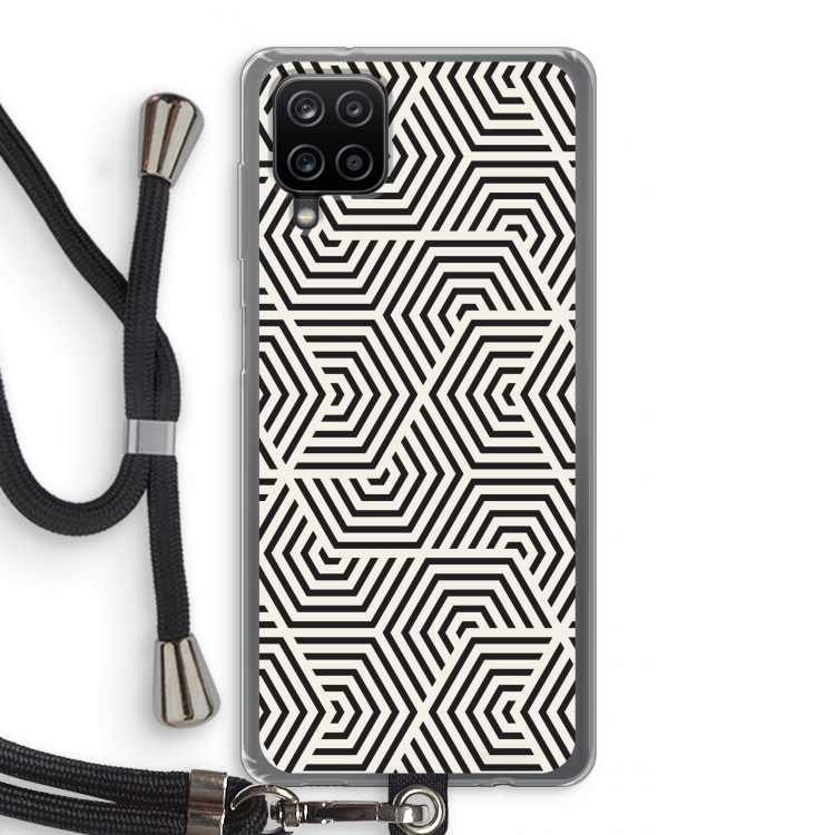 Magic pattern: Samsung Galaxy A12 Transparant Hoesje met koord