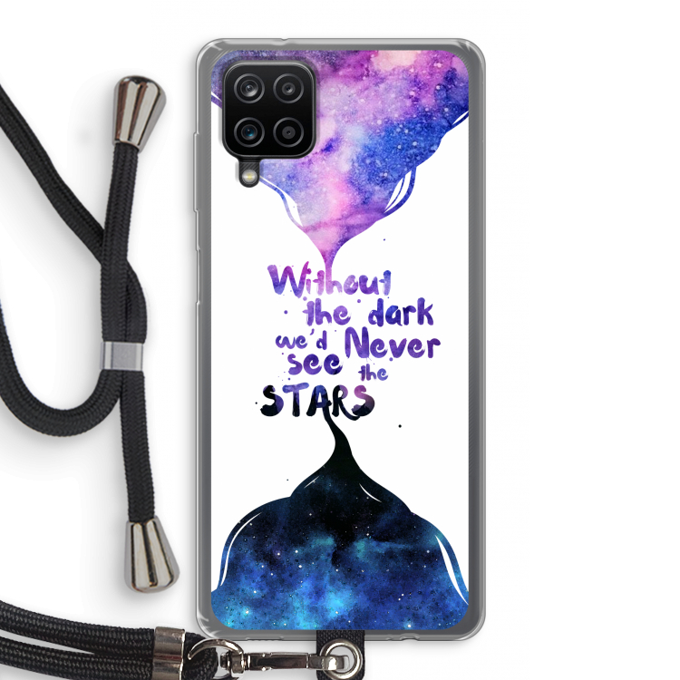 Stars quote: Samsung Galaxy A12 Transparant Hoesje met koord