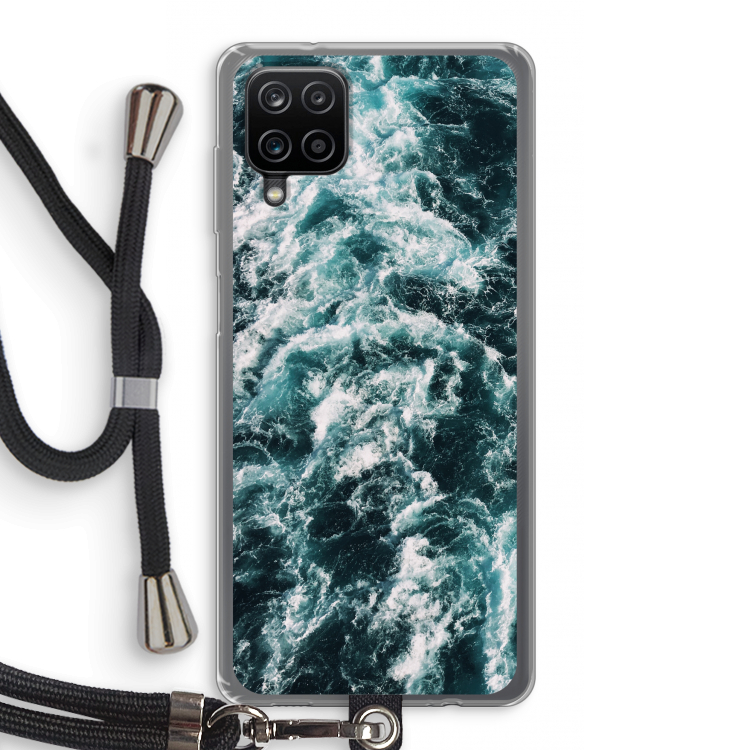 Zee golf: Samsung Galaxy A12 Transparant Hoesje met koord