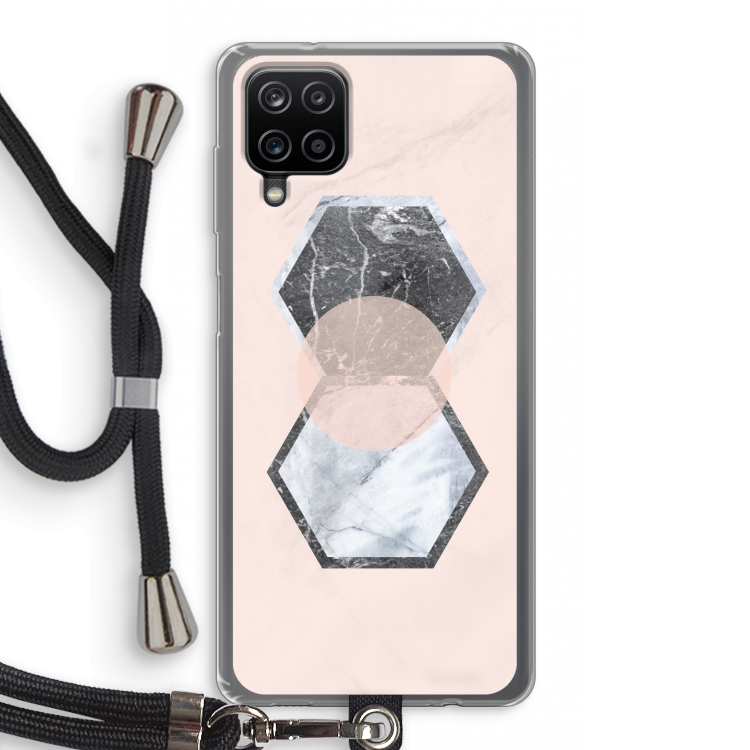 Creatieve toets: Samsung Galaxy A12 Transparant Hoesje met koord