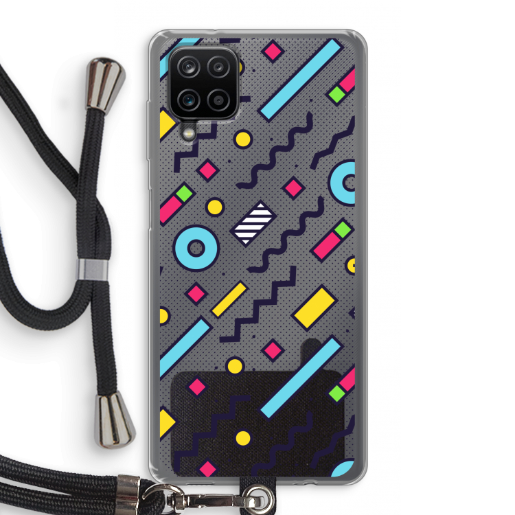 8-bit N°8: Samsung Galaxy A12 Transparant Hoesje met koord