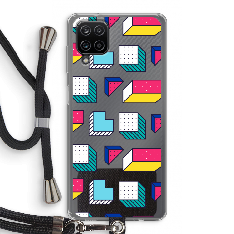 8-bit N°7: Samsung Galaxy A12 Transparant Hoesje met koord