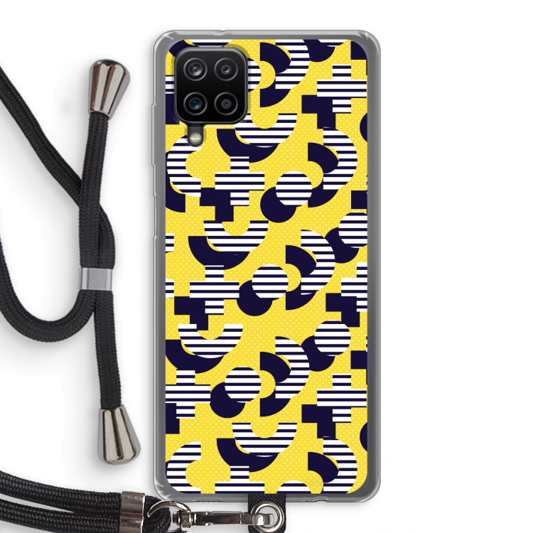 8-bit N°3: Samsung Galaxy A12 Transparant Hoesje met koord