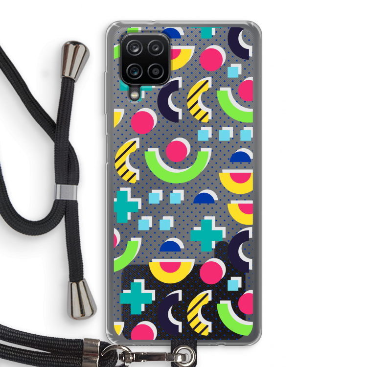 8-bit N°1: Samsung Galaxy A12 Transparant Hoesje met koord