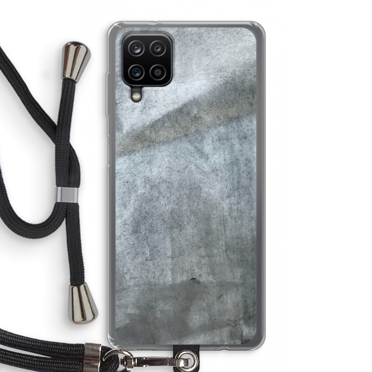 Grey Stone: Samsung Galaxy A12 Transparant Hoesje met koord