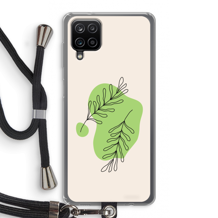 Beleaf in you: Samsung Galaxy A12 Transparant Hoesje met koord