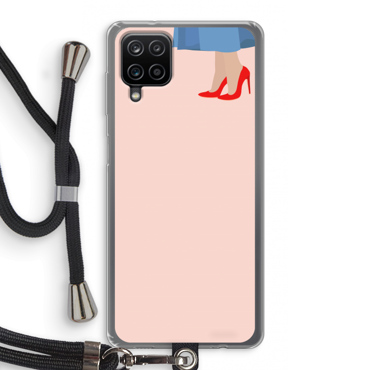 High heels: Samsung Galaxy A12 Transparant Hoesje met koord