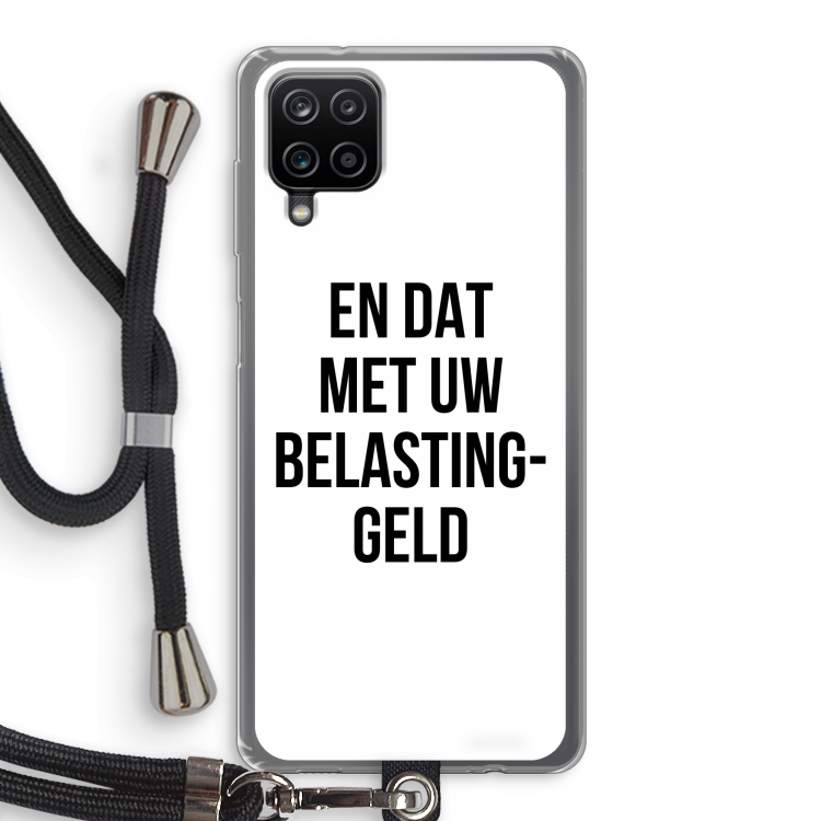 Belastinggeld: Samsung Galaxy A12 Transparant Hoesje met koord